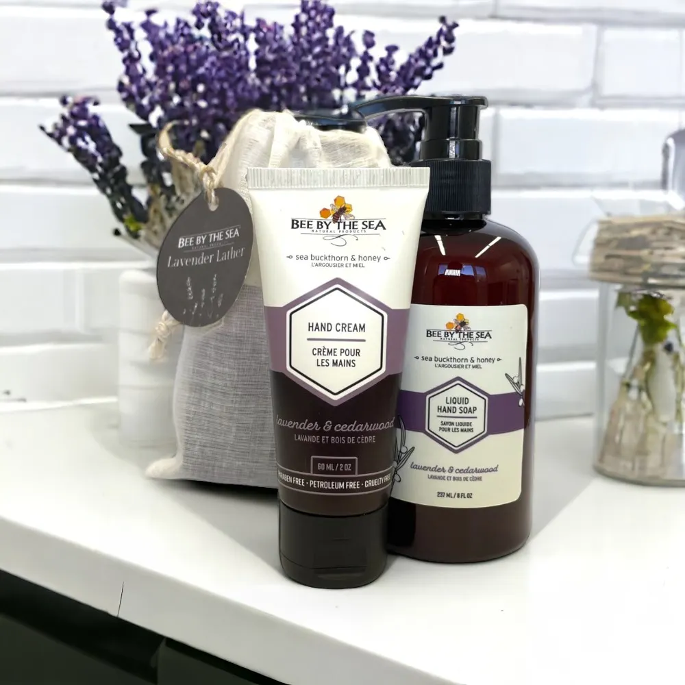 Bee By The Sea Hand Care Gift Set – Lavender Cedarwood Bee By The Sea Hand Care Gift Set – Lavender Cedarwood