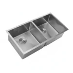 Double-Bowl-Memo-Technology-Kitchen-Sink-32x-18×9.5-With-a-2-Basket-Drain-2-Grid-Black-ZM-Home-Supplies-Featured.webp