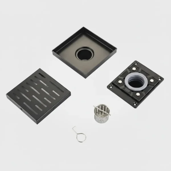 Luxury Linear Drain 6” x 6”- Full Kit with Flange