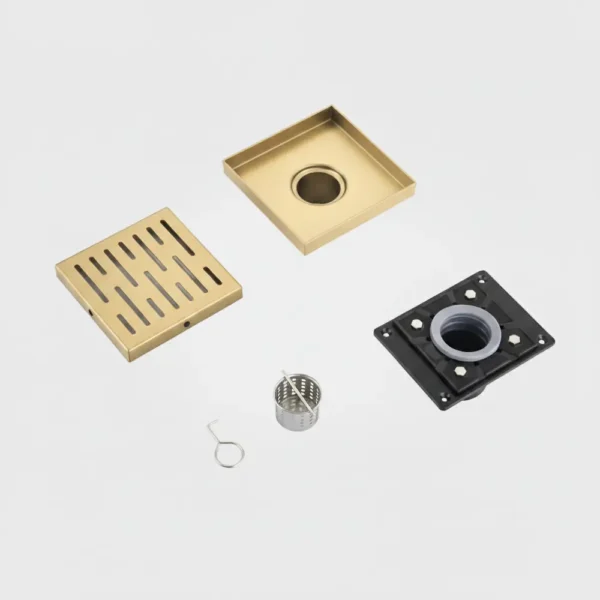 Luxury Linear Drain 6” x 6”- Full Kit with Flange