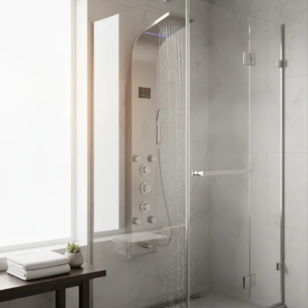 Luxury Shower Panel Tower Stainless Steel with LED Screen