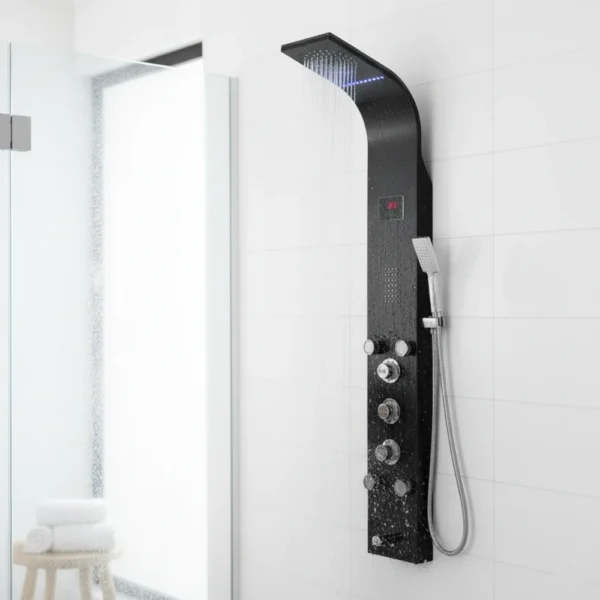 Luxury Shower Panel Tower Stainless Steel with LED Screen