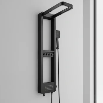 Luxury Shower Panel with U-Shape Head Matt Black - ZM8126-B