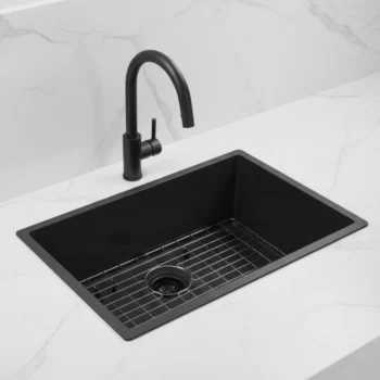 Single Bowl Black Memo Technology Kitchen Sink 23”x 18”x9.5”